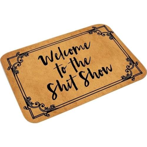 Comfort Square Welcome Doormats Flannel Home Living Room Bedroom Kitchen Non-slip Mat Indoor Outdoor Carpet Mat Footpad 40x60CM