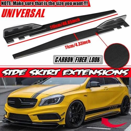 119cm Universal Car Side Skirt Extension Diffuser For Benz W205 W204 W203 W211 W212 W213 W117 C117 W176 C63 E63 For AMG For GT R