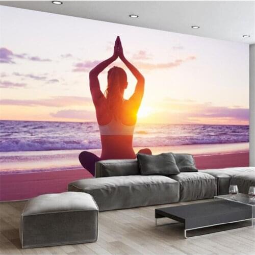 Wellyu papel de parede 3d Custom wallpaper Modern yoga studio dance studio fresco background wall papier peint 3d wallpaper