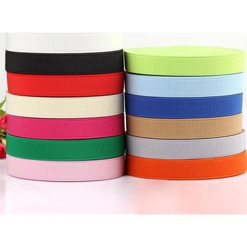 15Meters 15-25mm Colorful Elastic Bands Rope Rubber Band Spandex Ribbon Sewing Lace Trim Waist Band Garment Accessory