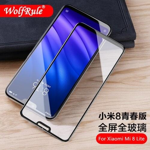 Full Glue Glass For Xiaomi Mi 8 Lite Screen Protector Coverage Black Film Tempered Glass For Xiaomi Mi 8 Lite Glass On Mi 8 Lite