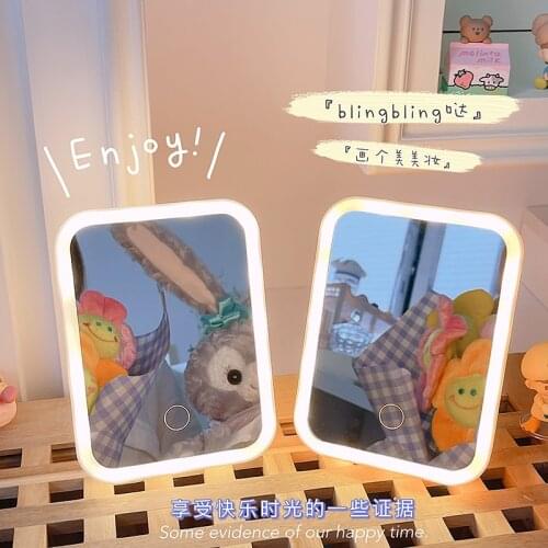 Makeup Mirror with LED Touch Adjustable Light Cosmetic Mirror Illuminated Vanity Mirror espejo de maquillaje de mesa