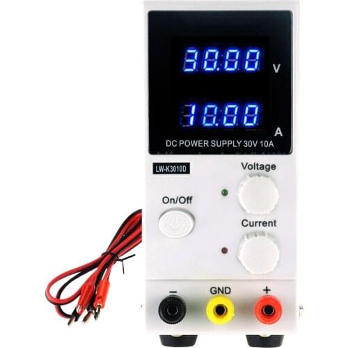 1PCS 3010D DC Power Supply Adjustable 4-Digit Display Charging 30V 10A Switch Laboratory Voltage Regulator
