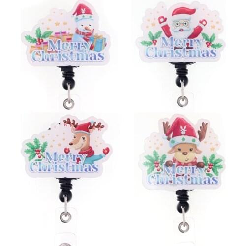 10pcs/lot New Style Mix Christmas Festival Medical Nurse Gift ID Card Badge Reel