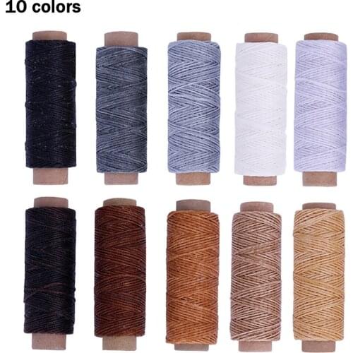 150D 50m Handmade Wax String Sew Wax line Leather Sewing Waxed Thread Cord for Leather Craft DIY 10 Colors Sewing Thread