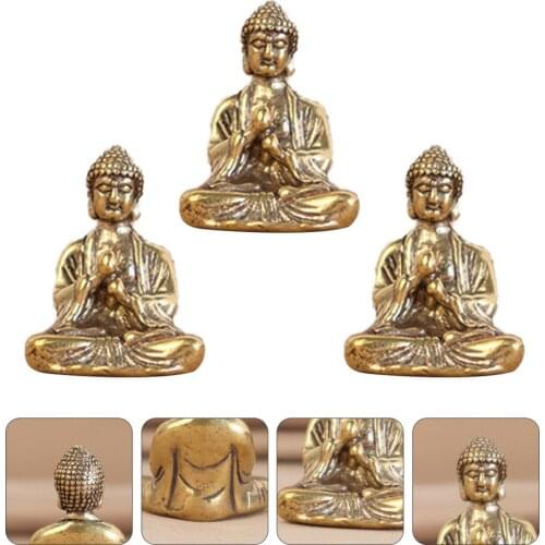 3Pcs Mini Modeling Adornments Copper Craft Small Decorations
