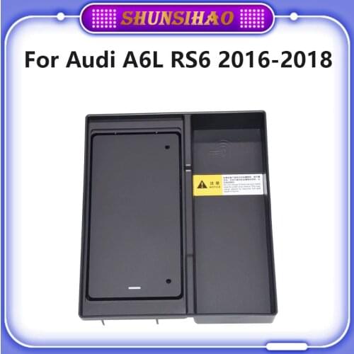 Ouchuangbo Car wireless charger for A6L RS6 2016-2018 Special car telephone charger armrest box mobile phone holder