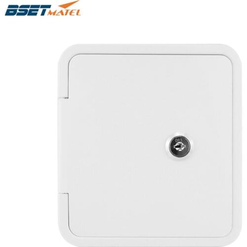 White Gravity Water Inlet Accessories Square With Keys Hatch Cover Water Intake Lockable RV Trailer Caravan Plastic Parts