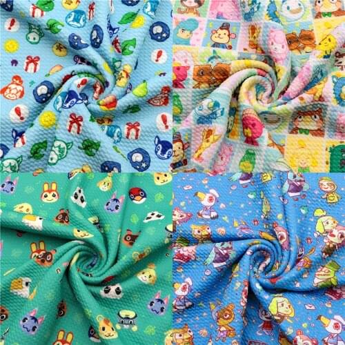 50*145cm Animals Printed Bullet Texture Liverpool Fabric,Stretch Knit Fabric,Spandex Fabric for Baby Headwrap headband