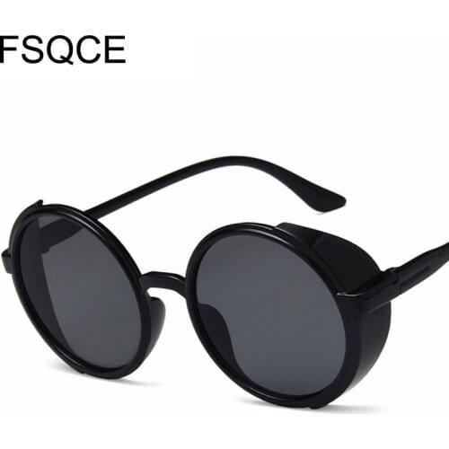 Cyber Goggles Vintage Retro Blinder Steampunk Sunglasses Round Glasses Brand Women Steampunk Sunglasses Brand Design Round