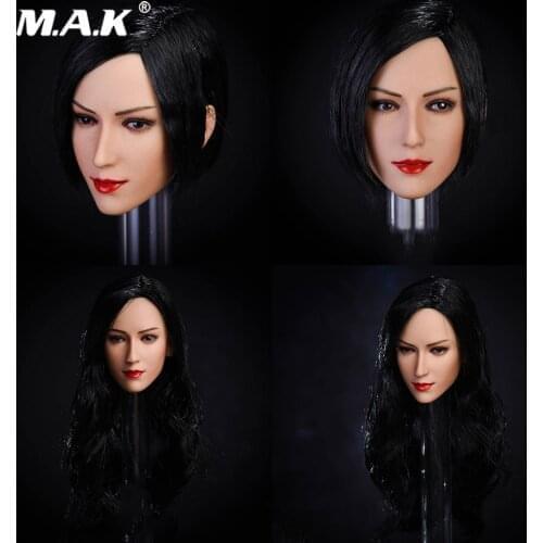 1/6 Scale Asian Beautiful Female Head Sculpt Ada Wong Head Carved Model Strabismus/Look Straight for 12'' Suntan Figure Body