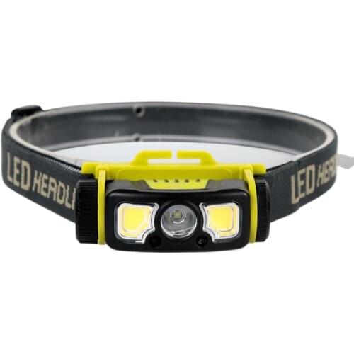 Floodlight headlight light converging integrally inductive charging maintenance work head mounted flashlight astigmatism Yediao