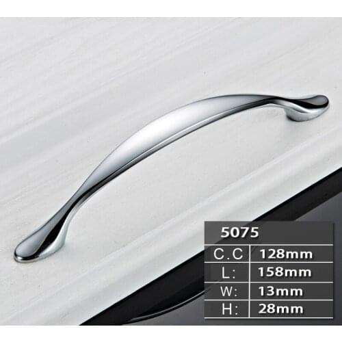 New Fashion Modern Chrome Wardrobe Cabinet Drawer Handle Hardware Furniture Shoes Cabinet Door Handle Knobs