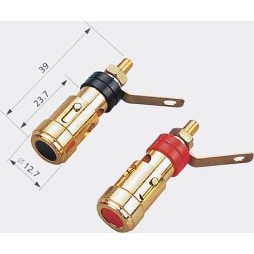 Wholesale 200pcs/lot Binding Post Speaker Terminal Spring Cable HIFI Audio Amplifier with gold plated NCT001