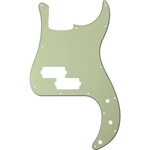Pleroo Custom Guitar Parts - For US P Bass Guitar Pickguard Scratch Plate , 3 Ply Mint Green