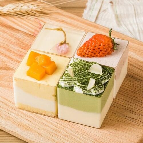 Clear Dessert Cup Plastic Mousses Cups Transparent Food Container for Jelly Yogurt Baking Party Tool Kitchen Supplies