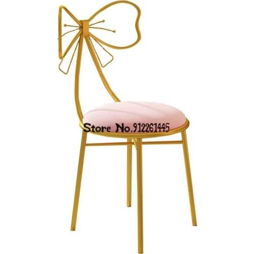 Light luxury dressing stool home modern minimalist backrest net red makeup stool girls bedroom nordic ins butterfly chair