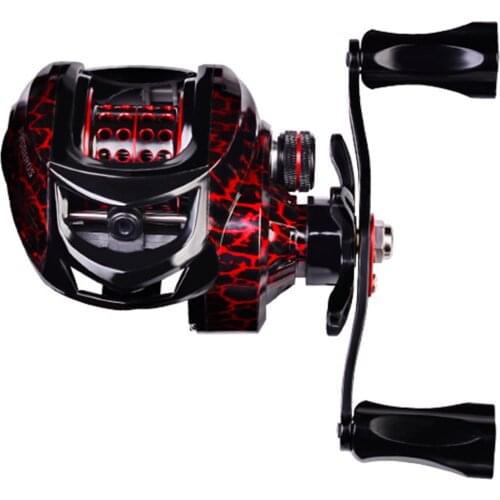 Fishing Baitcasting Reel All Metal Spool 3+1BB 10kg/22LB Max Drag Force Speed Ratio 7.1:1 Magnetic Metal Casting Fishing Reel