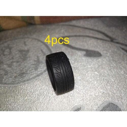 4 Pieces 1/24 Scale Car Model Tires 16/18/19 Inch Civil Vehicle Model Replace Tire Spare Parts