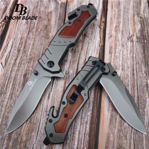 7.9" 55-56HRC Knives Tactical High Hardness Knife Wild Survival Multi-function Folding Knife Self-defense Outdoor Tool Folding