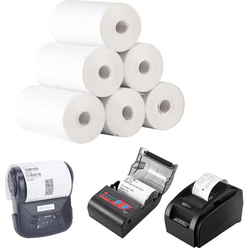Thermal Paper Receipt Printer Paper POS Printer 57mm Paper 57*40mm For Mobile POS Mobile Printer Paper Cash Register 100 Rolls