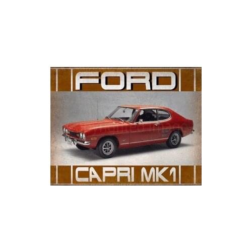 Vintage Style Ford Capri Mk1 Classic Car Ford Advertising Plaque Metal Tin Sign Poster