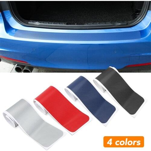 Car Trunk Rear Bumper Guard Plate Sticker Carbon Fiber Film For Lada Niva Kalina Granta Priora Largus Samara Priova Vesta 2110