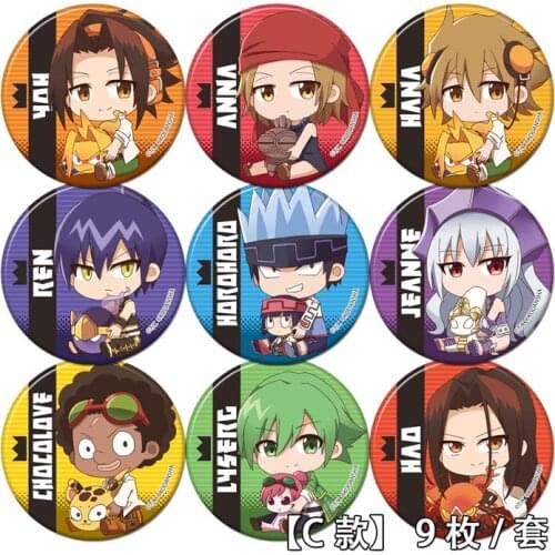 1pcs 58mm Anime Shaman King Cute Styls acrylic Iron Brooch Icons Backpack Button(ZCI)