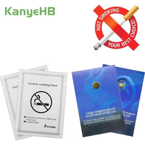 10pcs Anti-smoke Patches + 4pcs Quit Smoking Magnet Auricular Stop Smoking Patch Not Cigarettes Smoker Health Therapy A461