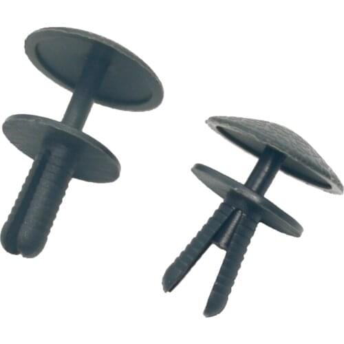 100Pcs Auto Car Trunk Push in 7mm Expanding Plastic Rivet Black Fits Fender Roof Door Panel Trim Fastener Clips