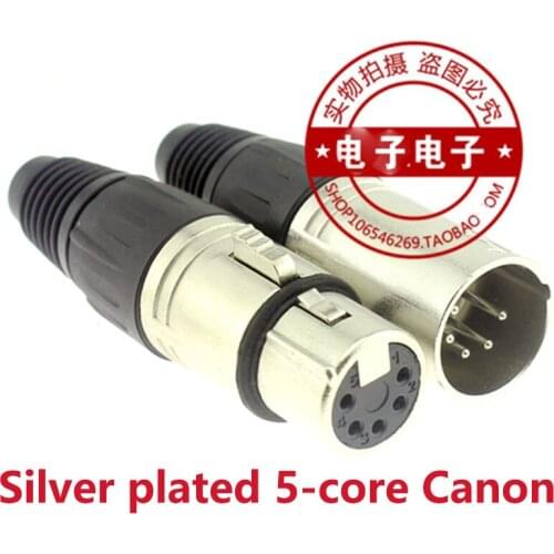 100pcs XLR Male Female Connector 5 Pin XLR Microphone Audio Connector Plug