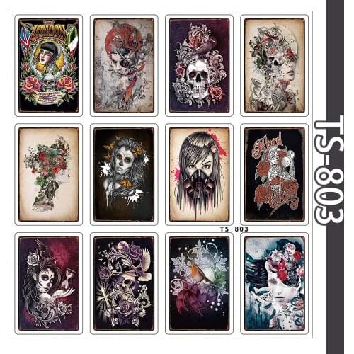 12Pcs/set Scary skull stickers can be used for thermos mug/travel suitcase/computer/iPad/refrigerator/hand account/toy stickers