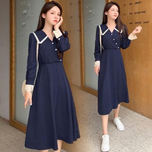 2149# Maternity Clothes A Line Nursing Dress Spring Autumn Breastfeeding Dress