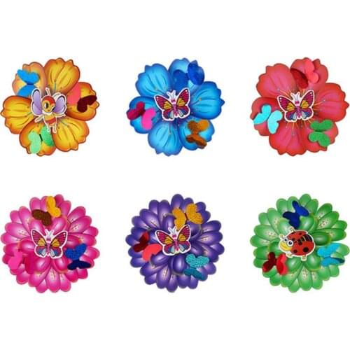 3D Butterfly Flower Windmill Colorful Wind Spinner Garden Yard Decor Kids Toys F3ME