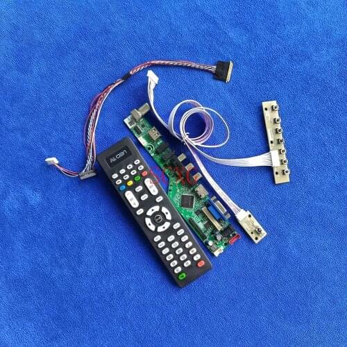 40-Pin LVDS AV VGA USB HDMI-compatible LCD LED DIY Kit Signal analog 1366*768 Monitor controller board Fit LTN140AT01/LTN140AT02