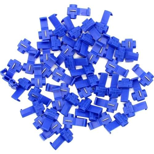 50PCS Blue Quick Splice Wire Lock Connector Adapter 12-10 Gauge AWG