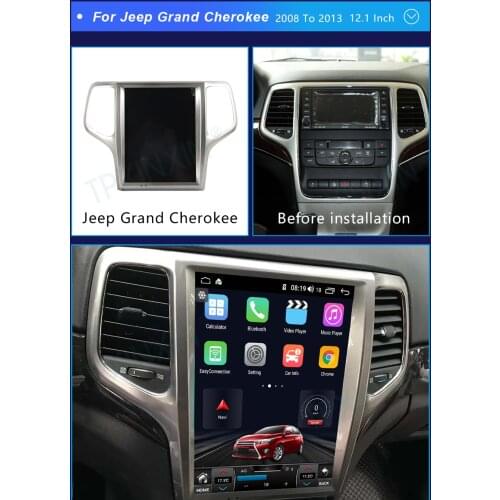 For JEEP Grand Cherokee 2008 - 2013 Android Car Stereo Car Radio with Screen Tesla Radio Player Car GPS Navigation Head Unit