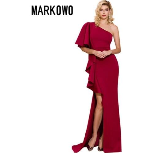 MARKOWO Desinger Brand 2020 Hot sale models evening dress womens clothing European and American foreign trade new style irregul