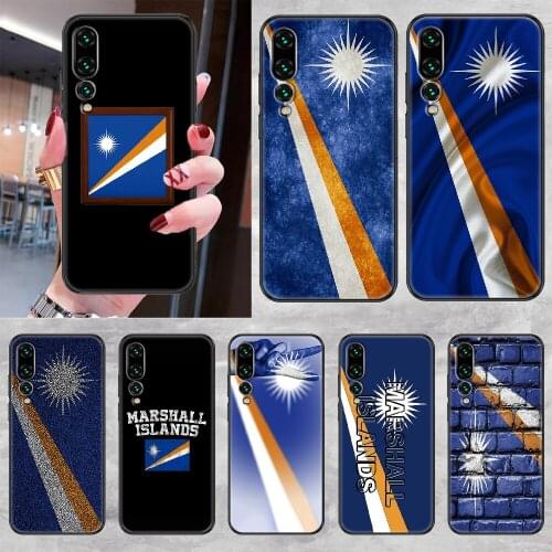Marshall Island National Phone case For Huawei P Mate P10 P20 P30 P40 10 20 Smart Z Pro Lite 2019 black pretty waterproof art