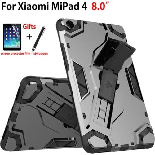 Case For Xiaomi Mi Pad MiPad 4 Mipad4 8.0 inch Cover Funda Hybrid Rugged DurableTablet Hand strap Stand Shell Capa Coque +Gift