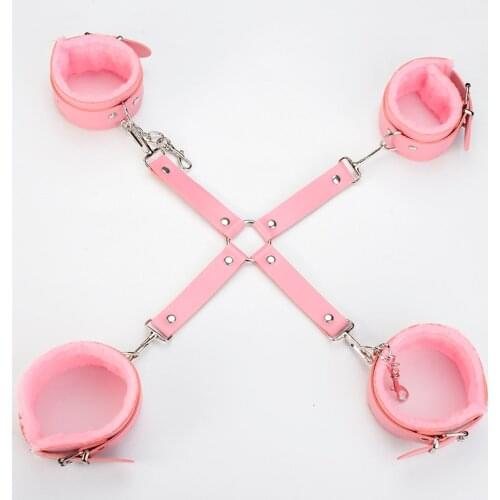 Erotic Sex Toys For Adult Game PU Leather Porn Plush Kits Ankle Cuff Restraints Bondage Handcuffs Suit Sexy SM Bdsm Accessories