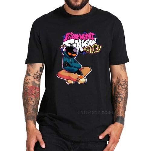 Friday Night Funkin Battle With Whitty T Shirt Designer Tees Tops 100% Cotton Soft Camisetas