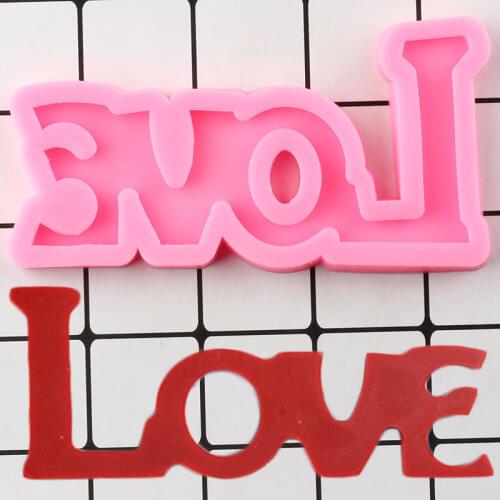 LOVE Fondant Mold Wedding Cookie Baking Silicone Mould DIY Candy Polymer Clay Chocolate Molds Cake Border Cake Decorating Tools
