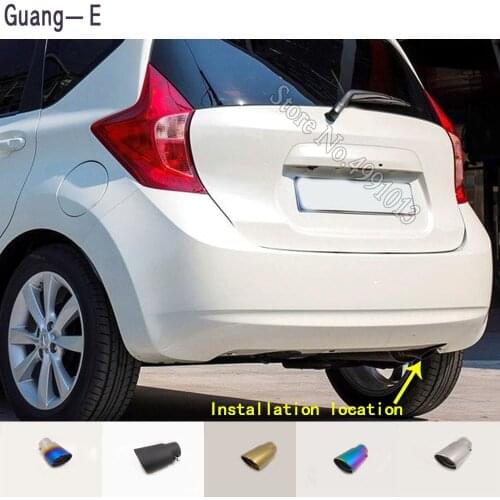 For Nissan Note 2011-2017 car body stickers cover muffler exterior back end pipe dedicate exhaust tip tail outlet ornament 1pcs