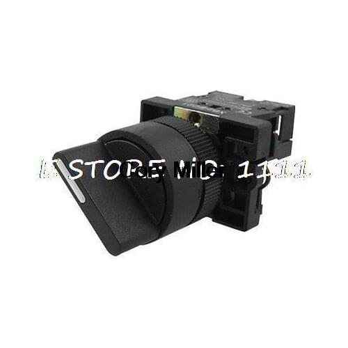 600V 10A On/Off Two 2 Position Rotary Select Selector Switch 1 NO N/C XB2-ED21
