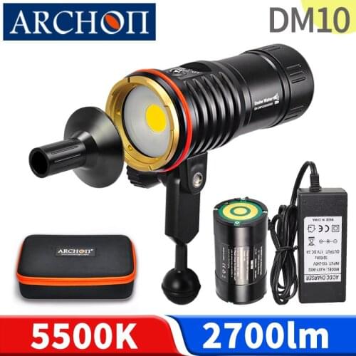 DM10 HD video diving light 5500K diving photoraphy lamp Underwater 100m diving lighting fill light diving flashlight dive torch
