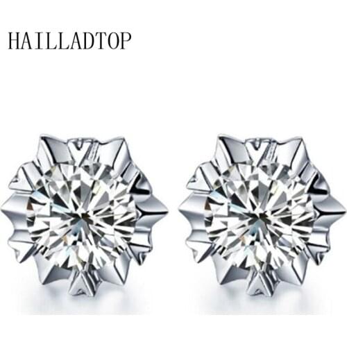 11.11 Bridesmaid Gift For Xmas Crystal Stud Earrings Hypoallergenic Earrings Upscale 3A Crystal Snowflake Flower Earrings Studs