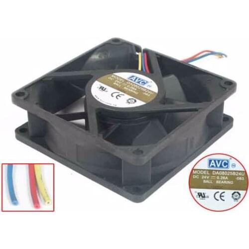 AVC DA08025B24U 083 Server Cooling Fan DC 24V 0.26A 80x80x25mm 3-wire