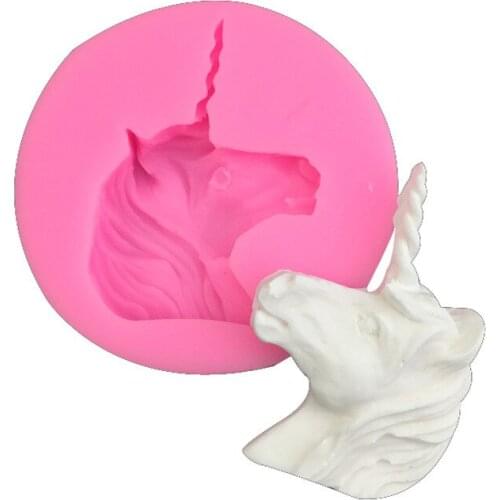Unicorn Head Fondant Cake Mold Silicone Cake Decorating Tools Fondant Chocolate Baking Mold DIY Cake Tool