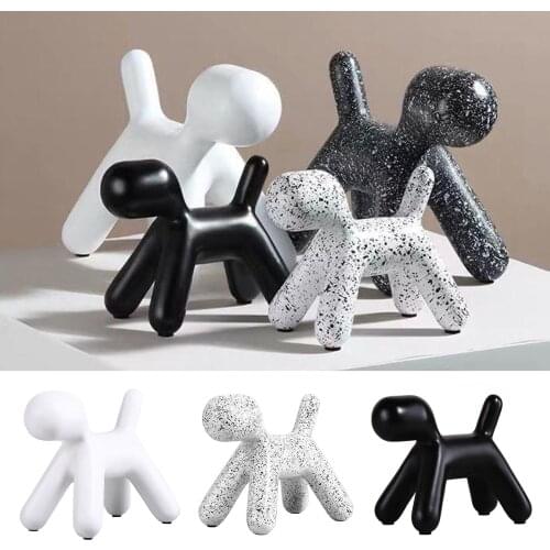 Abstract Art Resin Balloon Dog Sculpture Figurine Statue Home Interior Decor